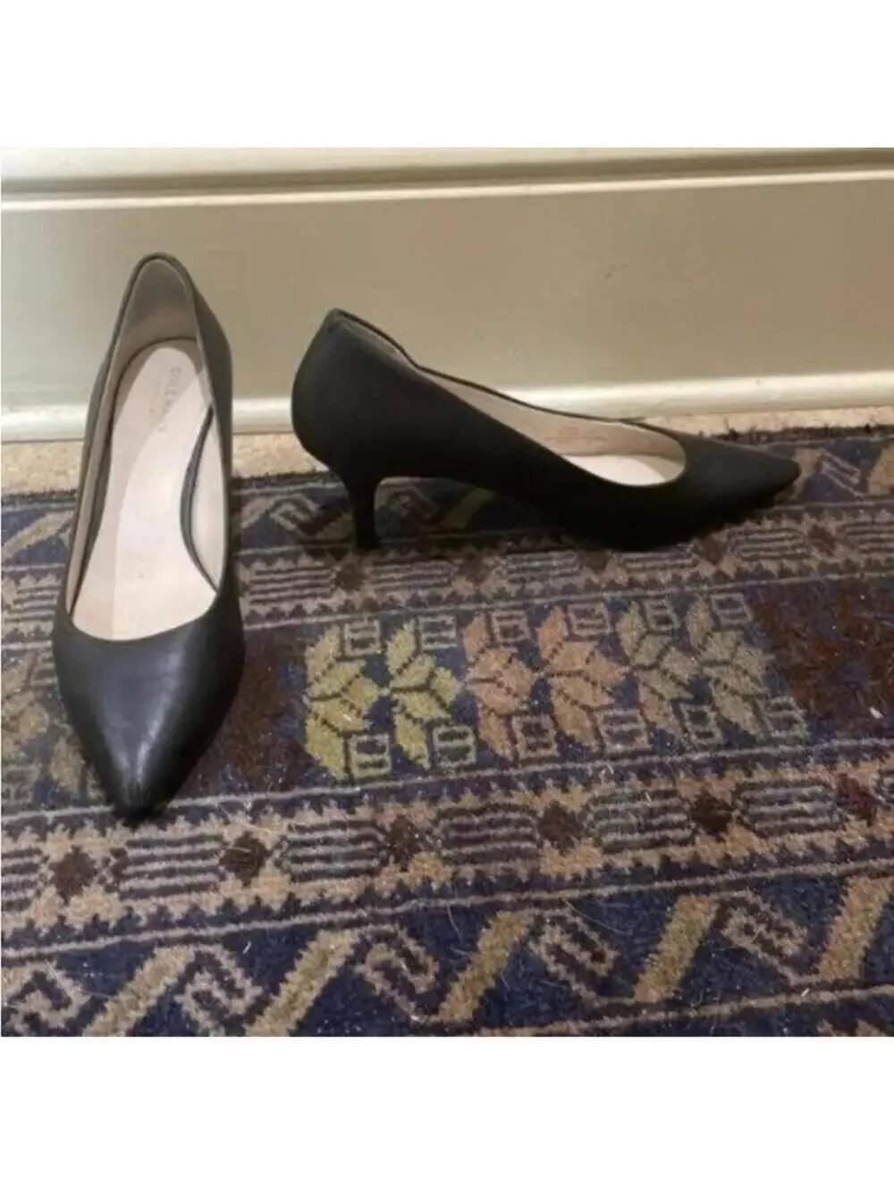 Cole Haan Grand OS Black Pointed Toe Small Stiletto Heels Business Work